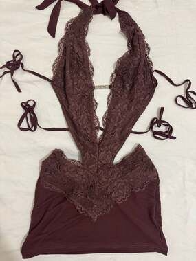 Outcast India Mini Dress in Dark Mauve